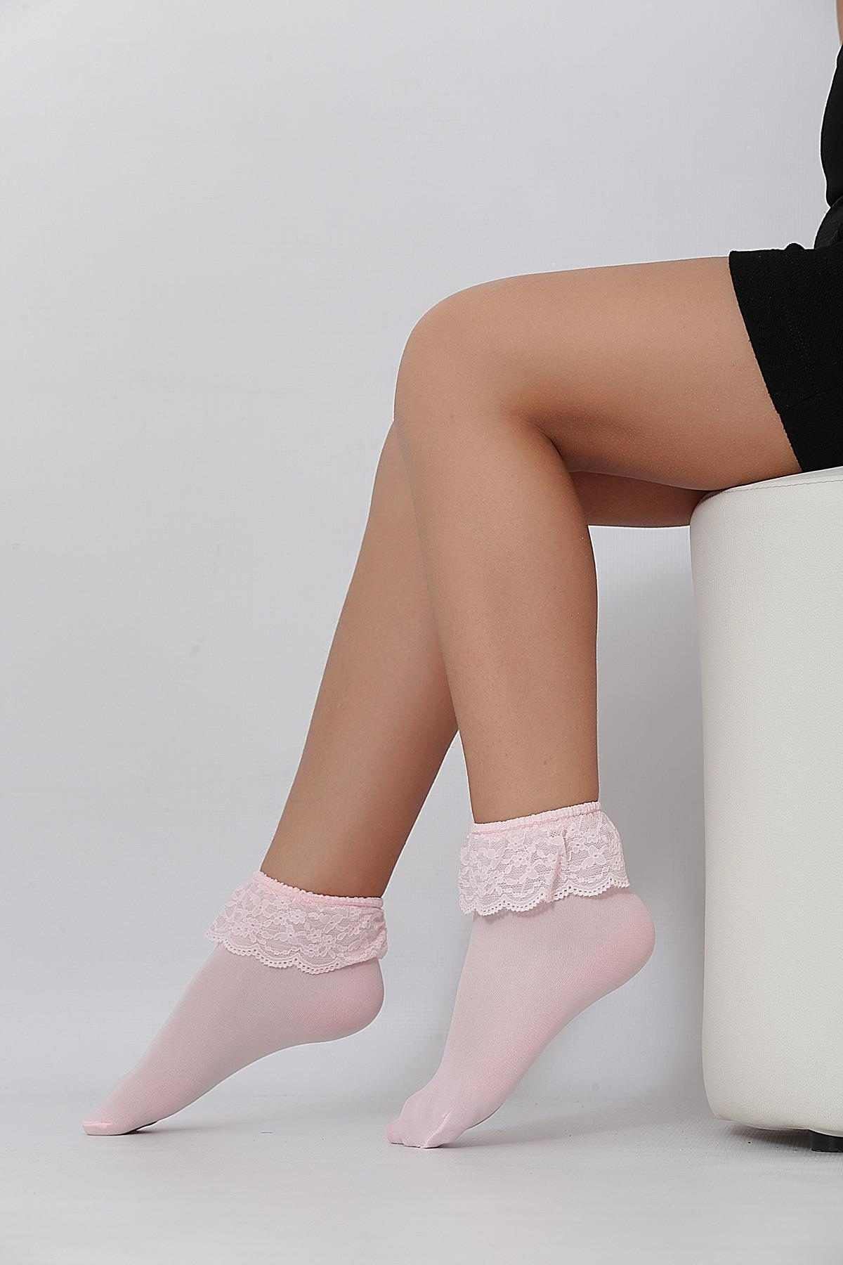 Daymod Mycro Dantelli Çocuk Soket Çorap