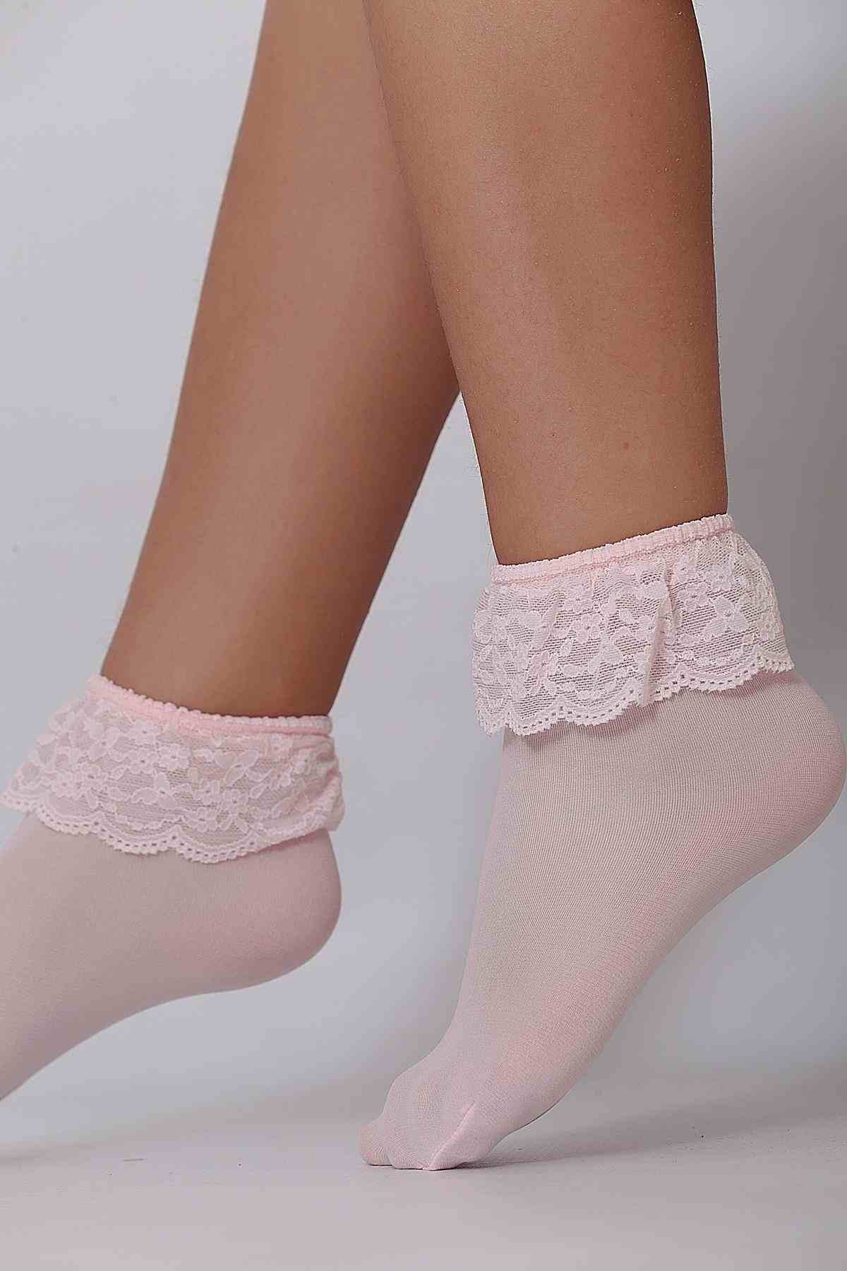 Daymod Mycro Dantelli Çocuk Soket Çorap