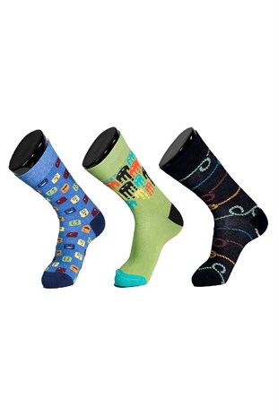  Bonas 3 Adetli Moda Konsept Soket Çorap Seti 