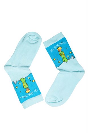 Socksturka Küçük Prens Desenli Soket Çorap - Yeşil