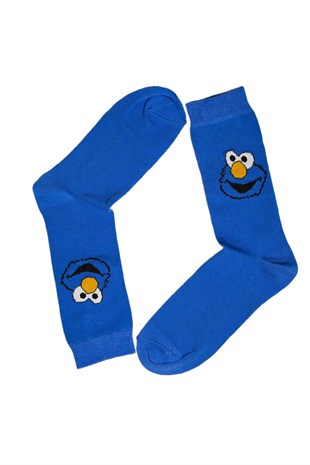 Socksturka Resimli Erkek Soket Çorap-Mavi