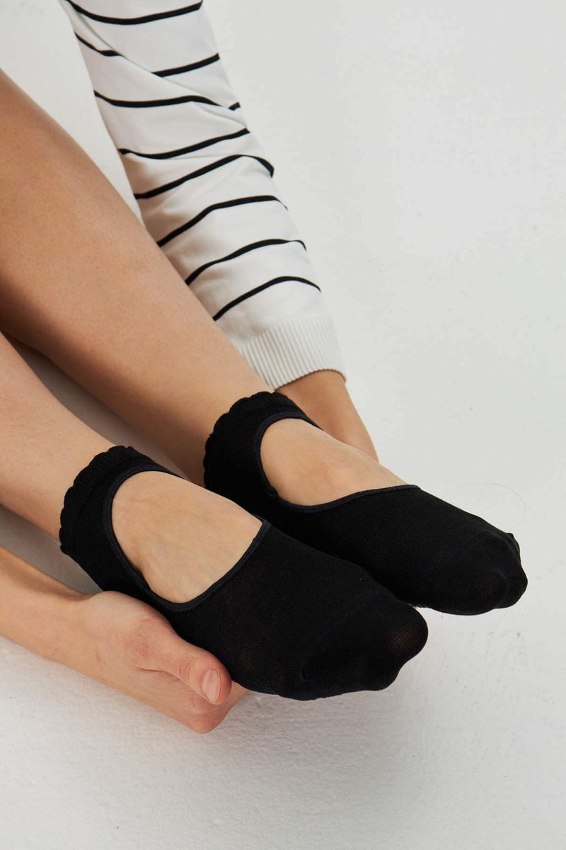 Bonas 3'lü Kadın Kaydırmaz Taban Pilates & Yoga Patik Çorap